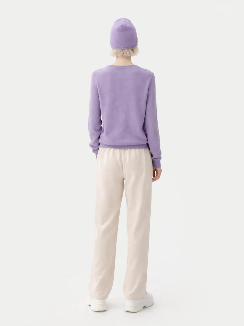 Kaschmir-Set aus Pullover und Mütze