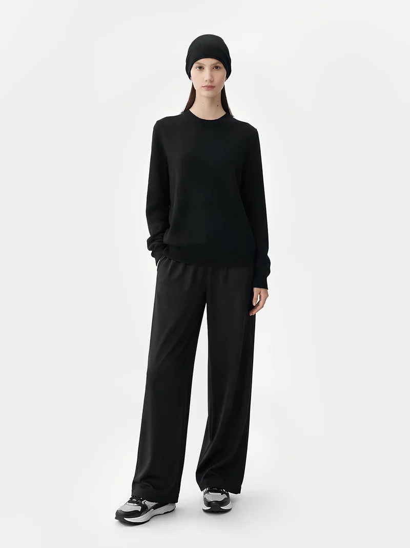 Kaschmir-Set aus Pullover und Mütze