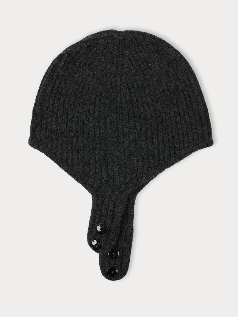 Gestrickte Kaschmir Aviator-Mütze