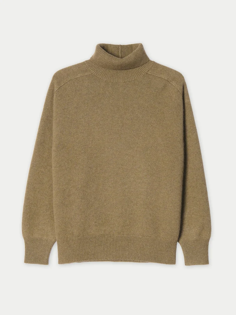 Unisex Kaschmir-Pullover mit hohem Kragen