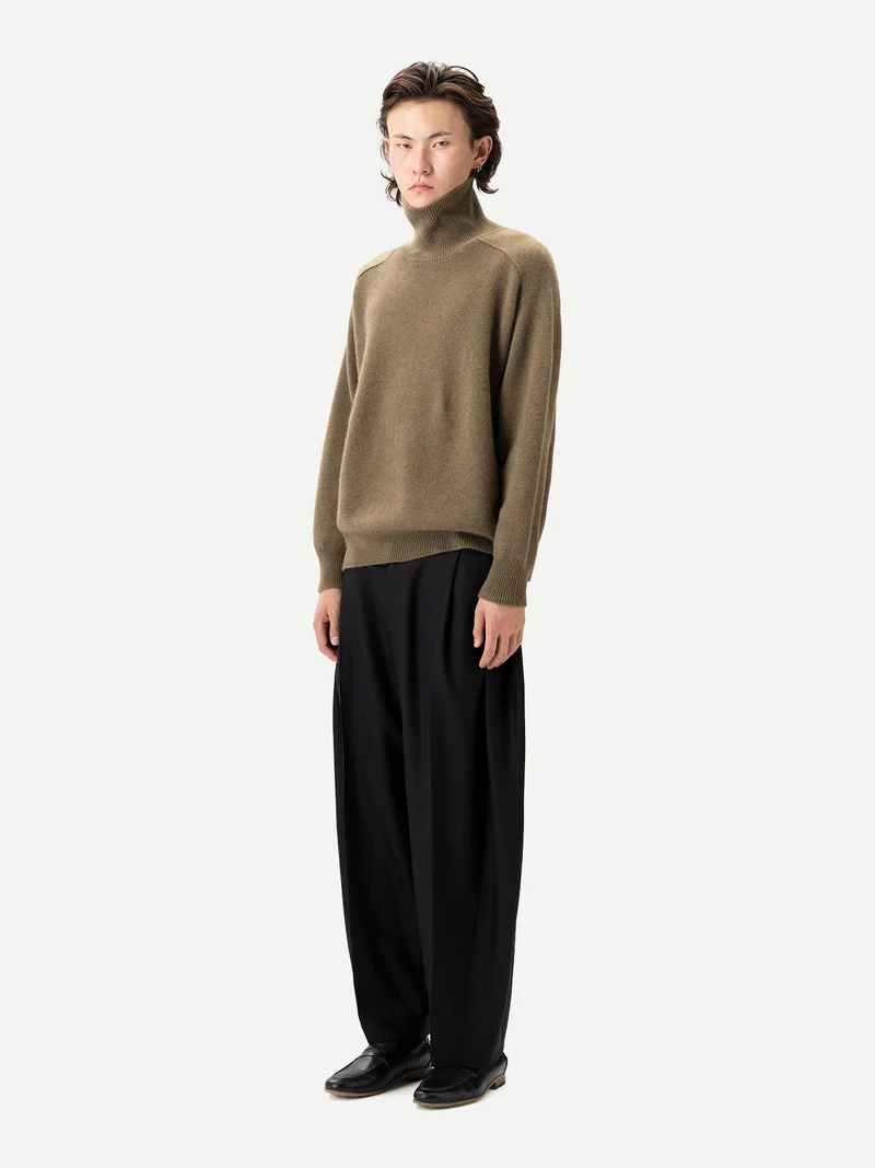 Unisex Kaschmir-Pullover mit hohem Kragen