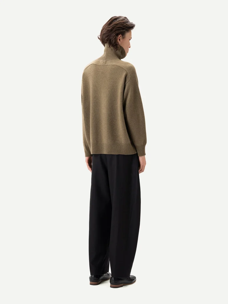Unisex Kaschmir-Pullover mit hohem Kragen