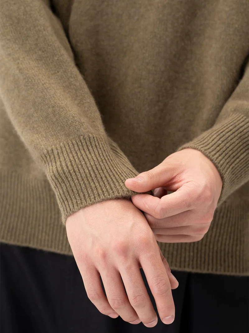 Unisex Kaschmir-Pullover mit hohem Kragen