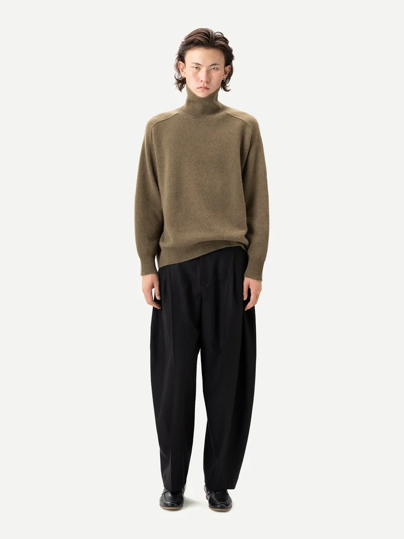 Unisex Kaschmir-Pullover mit hohem Kragen