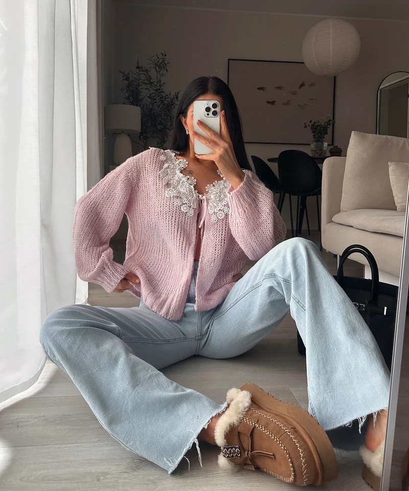 Stretch Wide Leg Jeans Sydney Hellblau