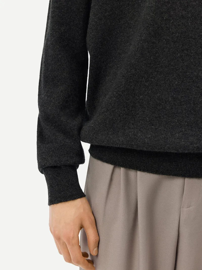Basic Kaschmirpullover mit Polokragen