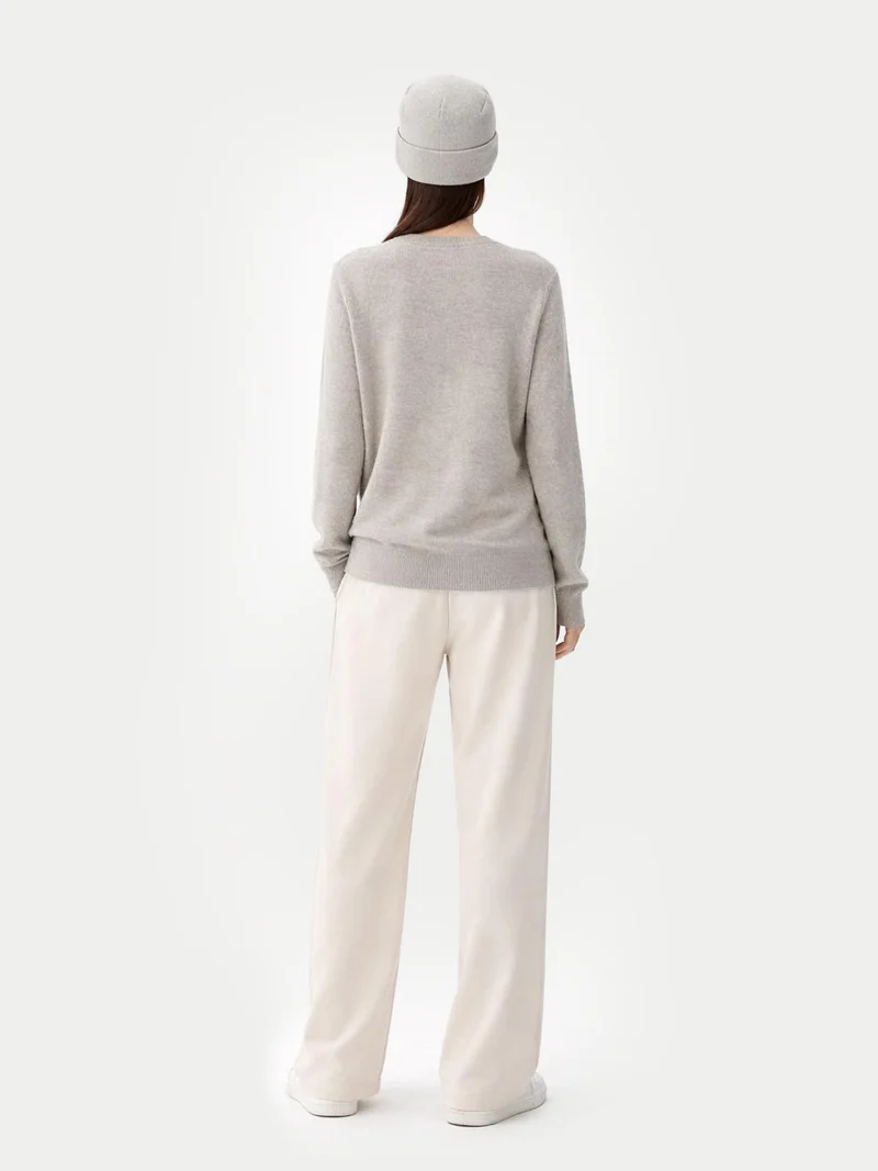 Kaschmir-Set aus Pullover und Mütze