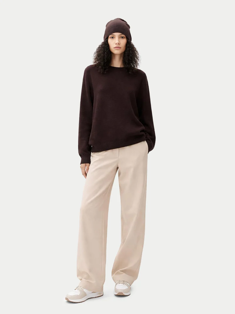 Kaschmir-Set aus Pullover und Mütze