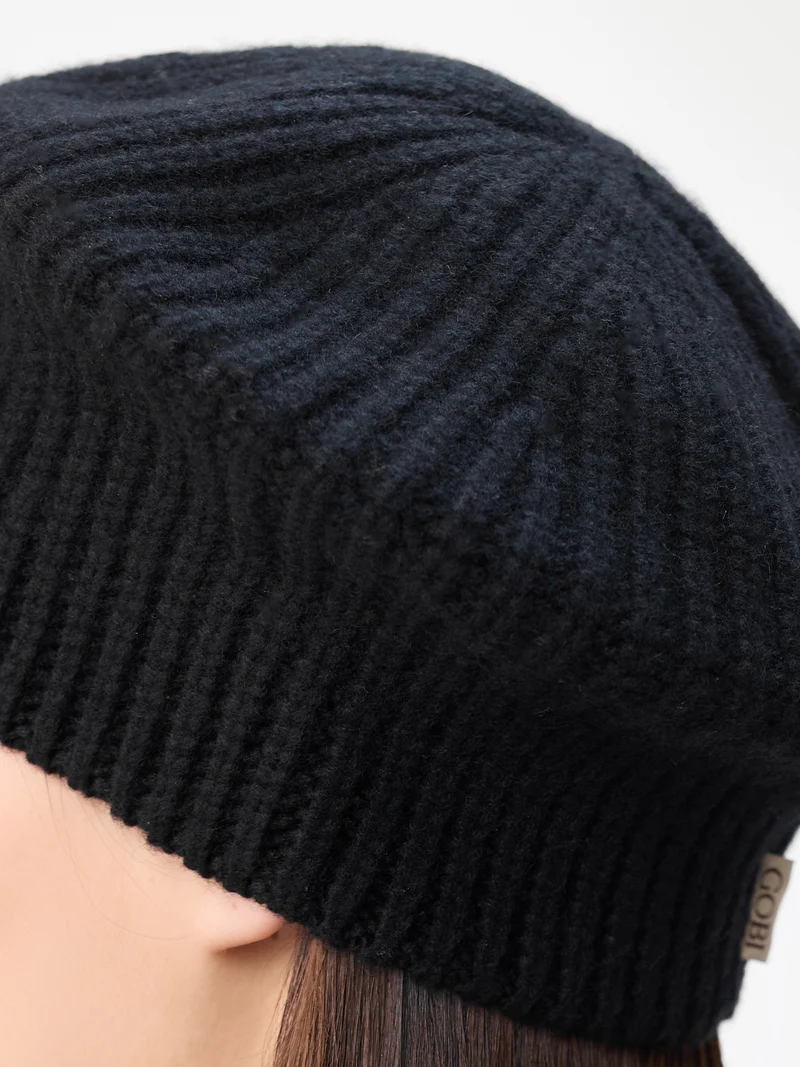 Strukturierte Strick-Beret