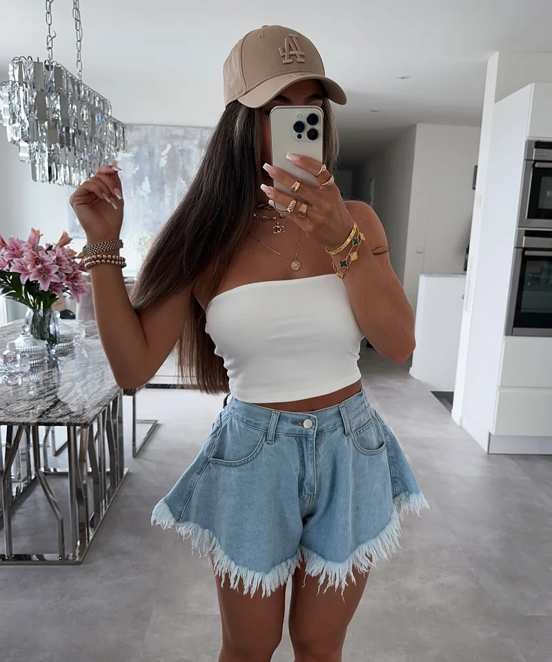 Shorts Fee Hellblau