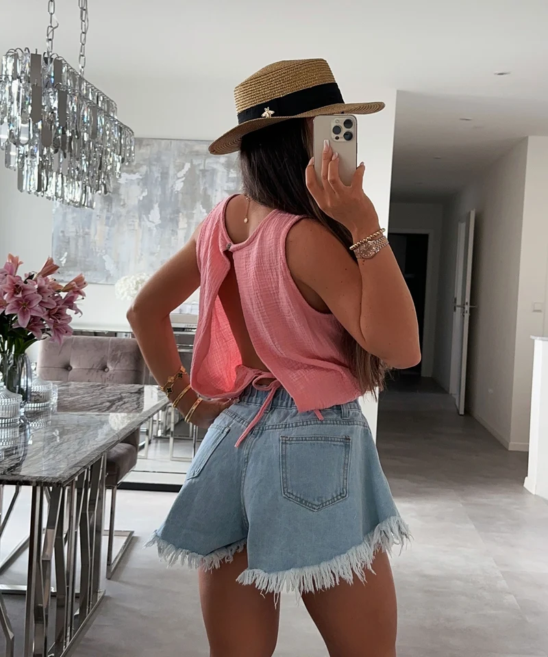 Shorts Fee Hellblau