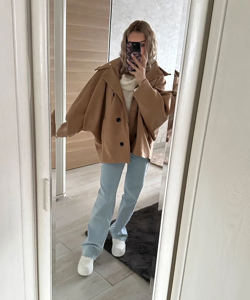 Oversize Jacke Joana Camel