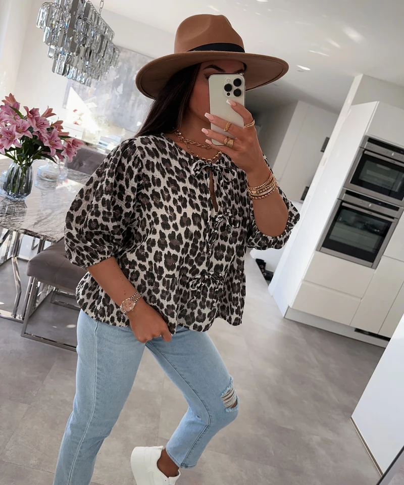 Musselin Bluse Elora Leo