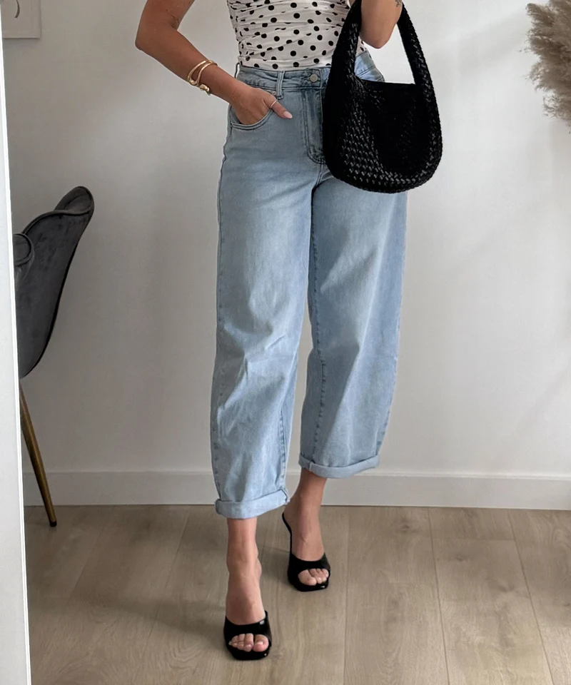 Stretch Balloon Jeans Maretta Blau