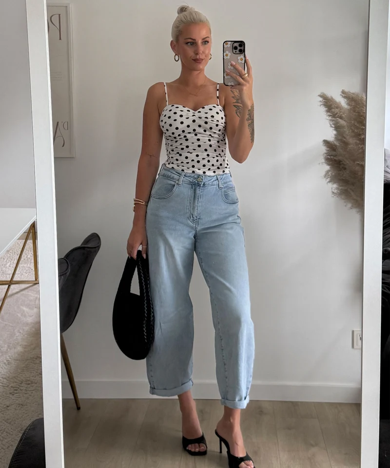 Stretch Balloon Jeans Maretta Blau