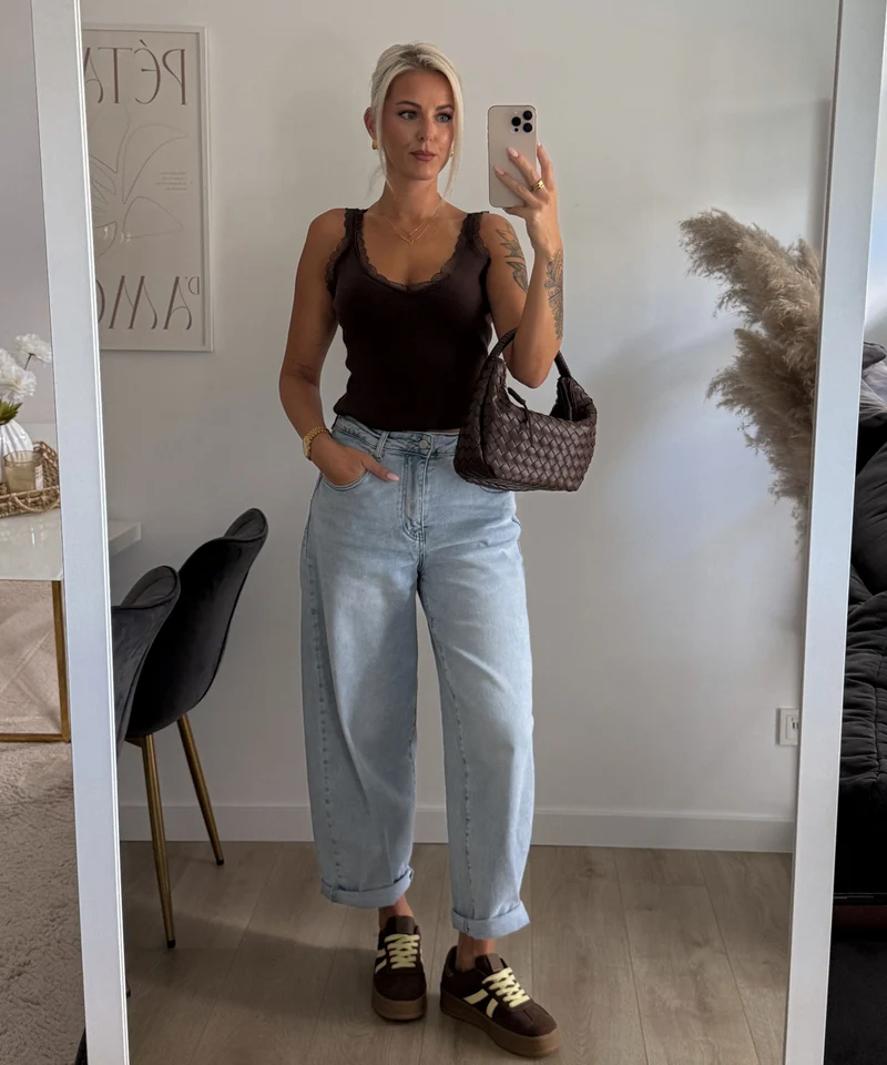 Sneaker Camille Braun Gelb