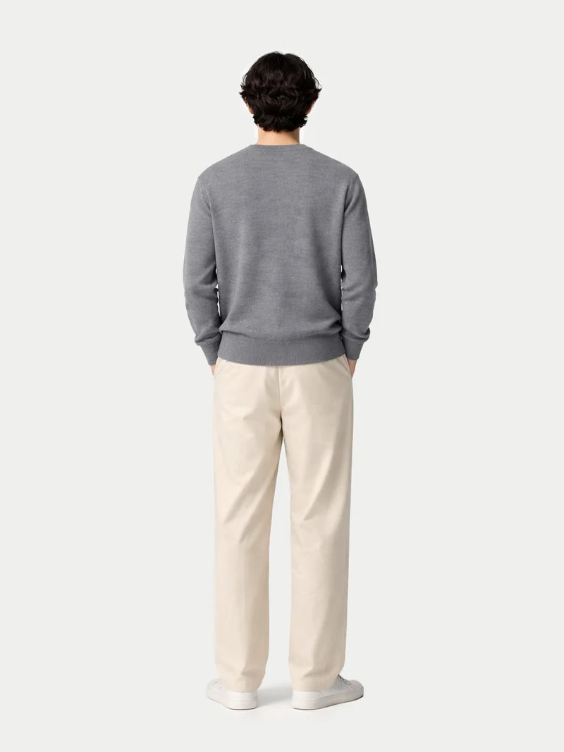 Basic Kaschmirpullover mit V-Ausschnitt