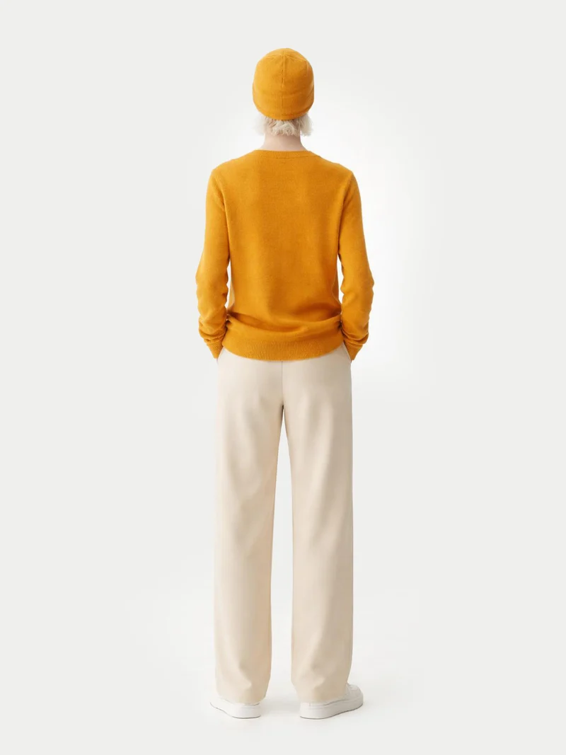 Kaschmir-Set aus Pullover und Mütze