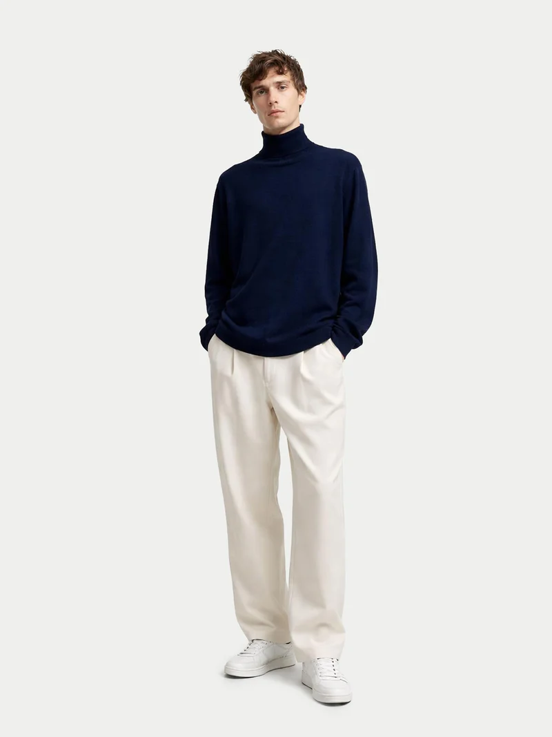 Basic Kaschmir Rollkragenpullover