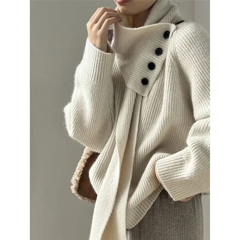 Sheer Trend Detachable Turtleneck Sweater
