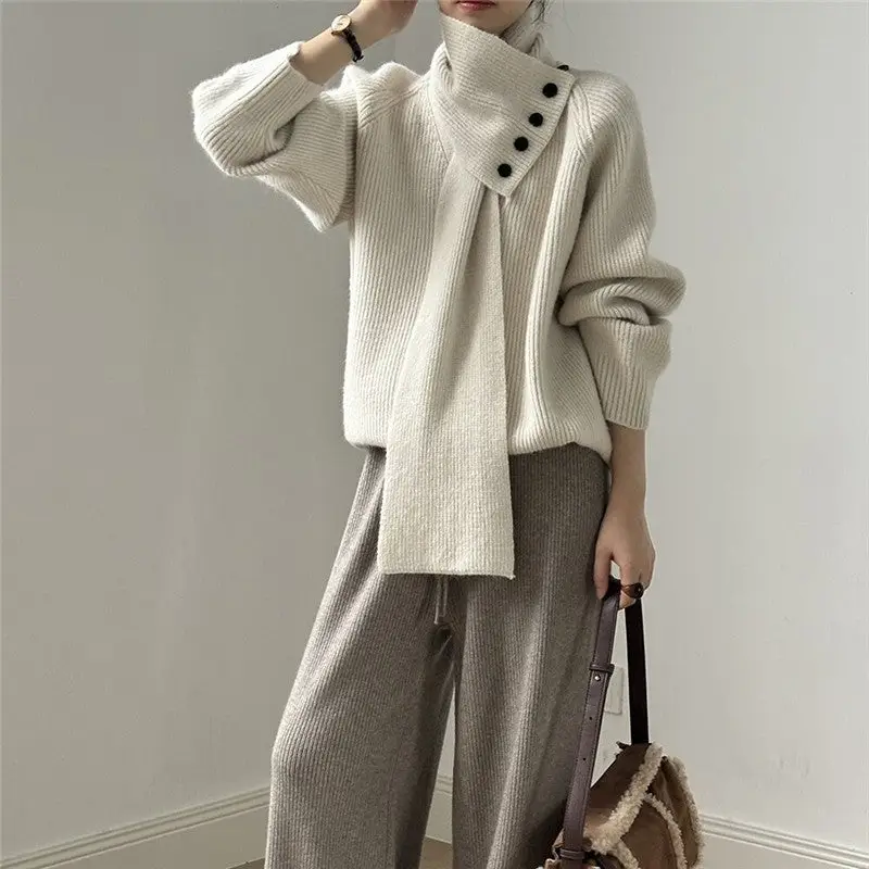 Sheer Trend Detachable Turtleneck Sweater