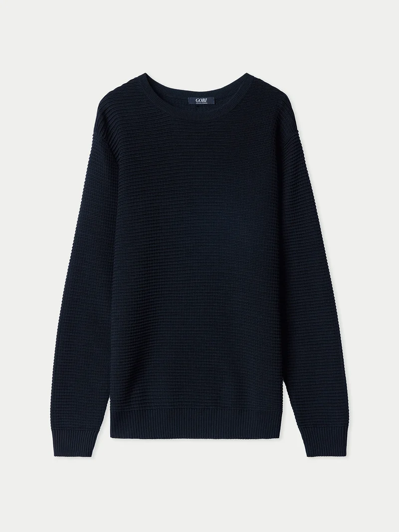 Strukturierter Pullover aus Seide-Kaschmir