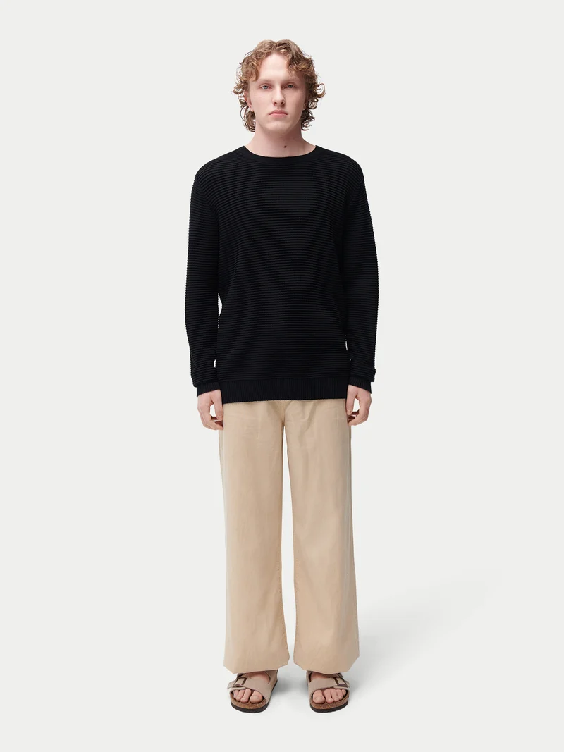 Strukturierter Pullover aus Seide-Kaschmir