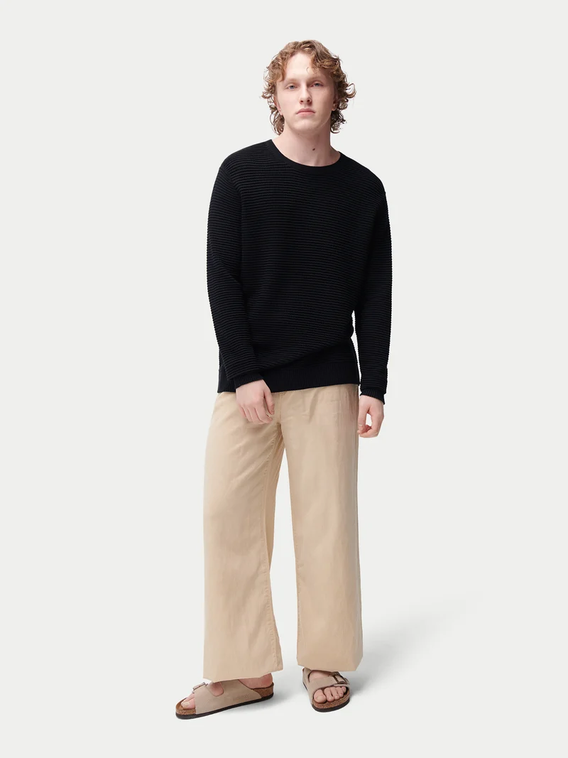 Strukturierter Pullover aus Seide-Kaschmir