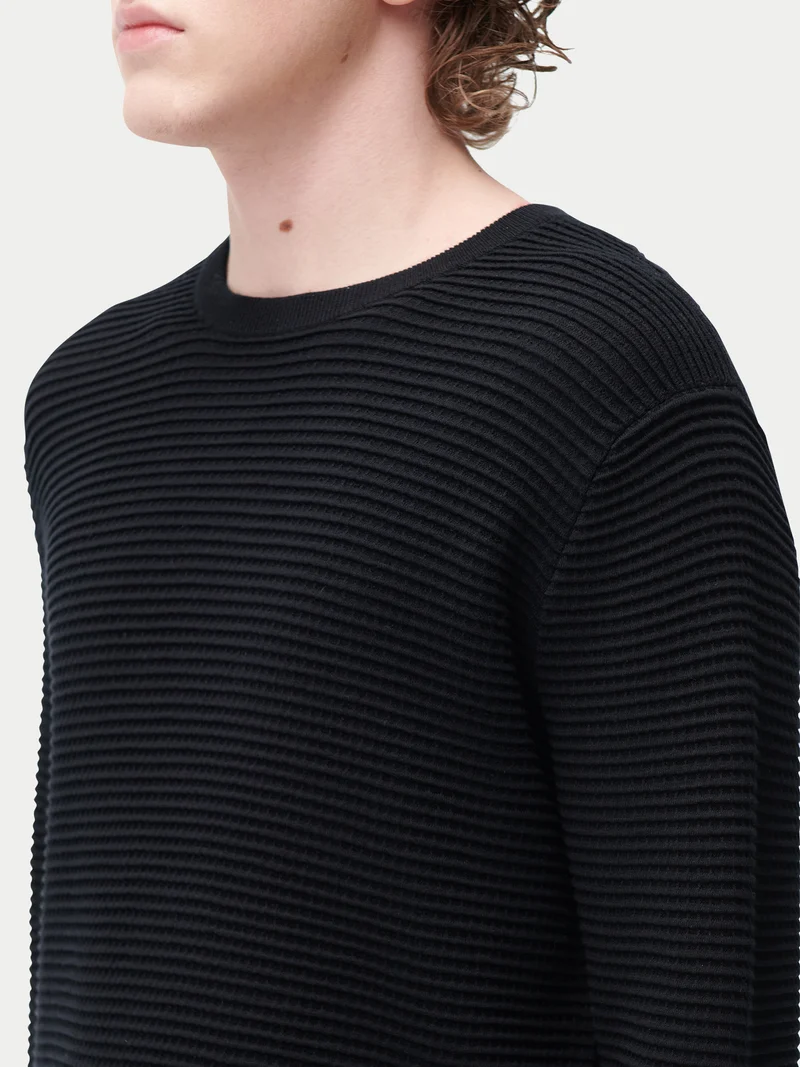 Strukturierter Pullover aus Seide-Kaschmir