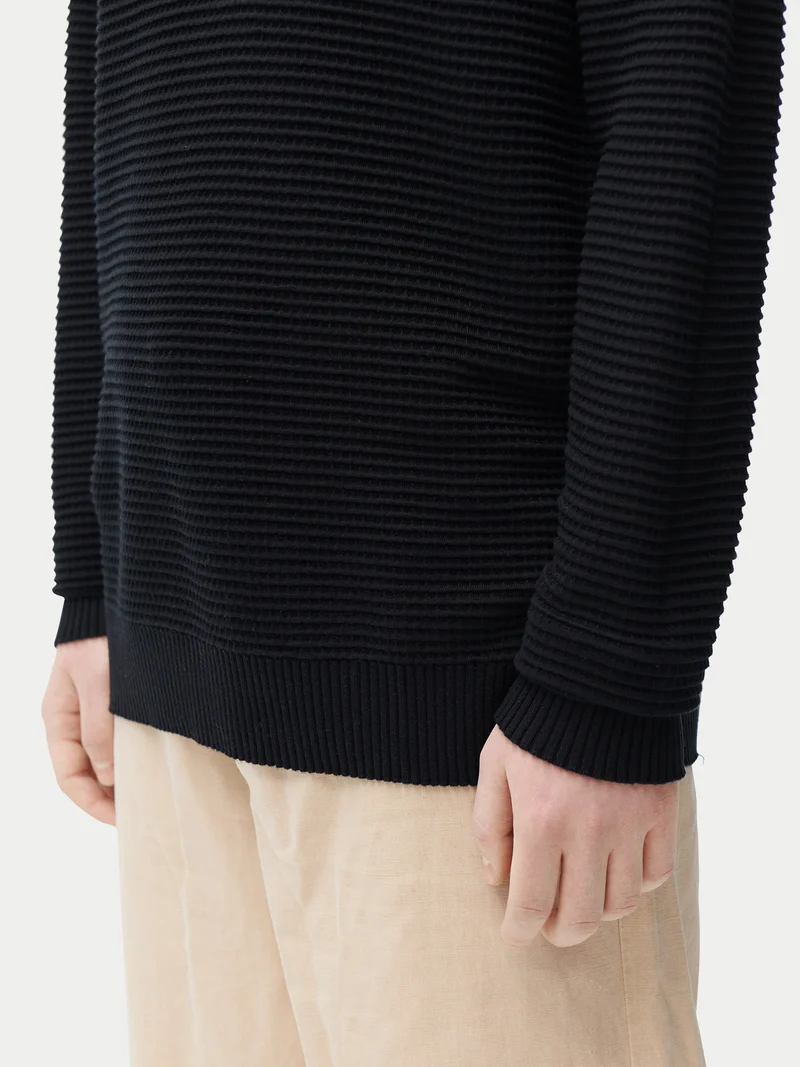 Strukturierter Pullover aus Seide-Kaschmir