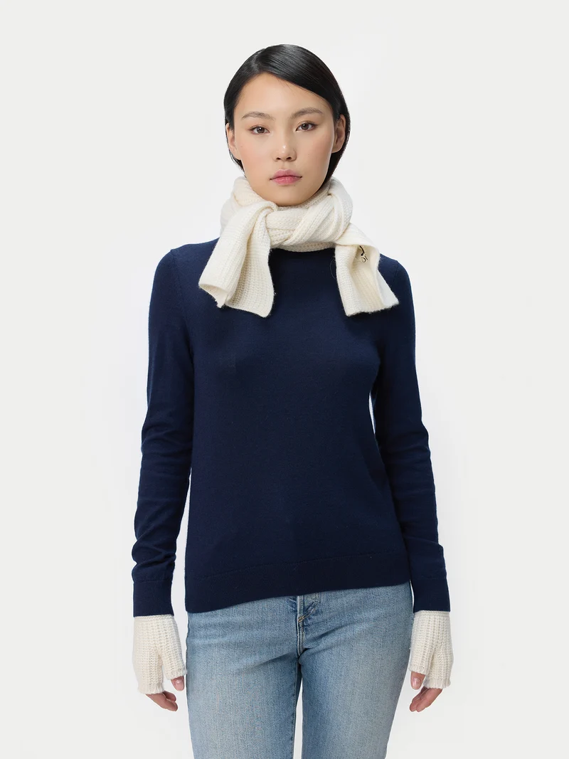 Breitgerippter Strickschal