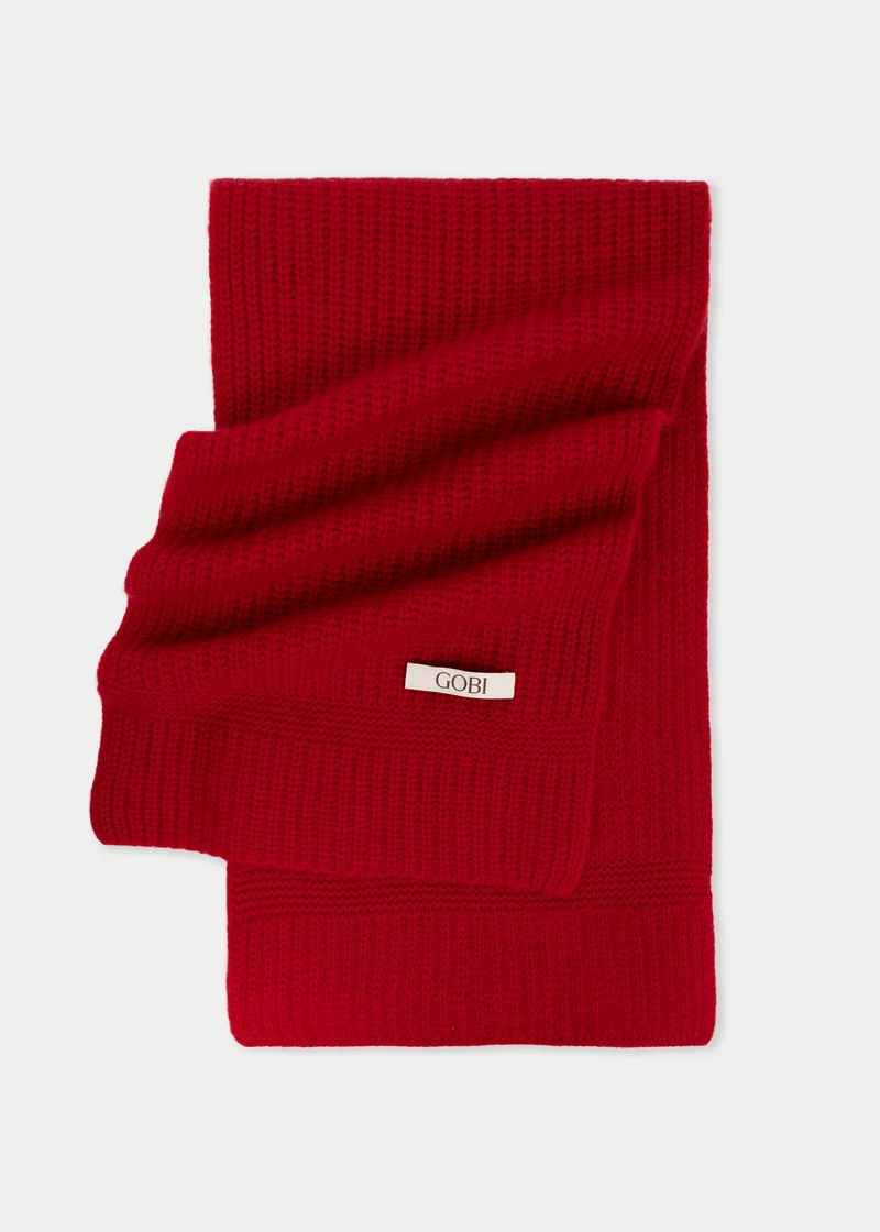 Breitgerippter Strickschal
