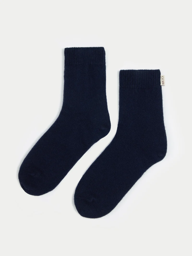 Unisex Kaschmir Rippenstrick-Bettsocken