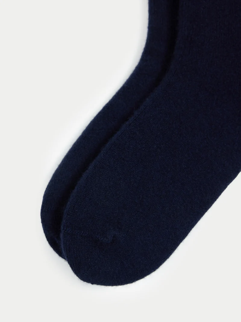 Unisex Kaschmir Rippenstrick-Bettsocken