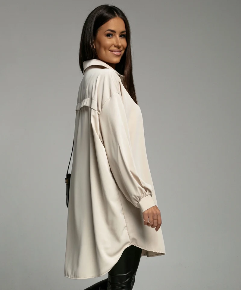 Bluse Carlota Lang Beige