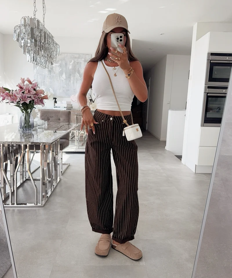 Stretch Balloon Jeans Liselle Braun