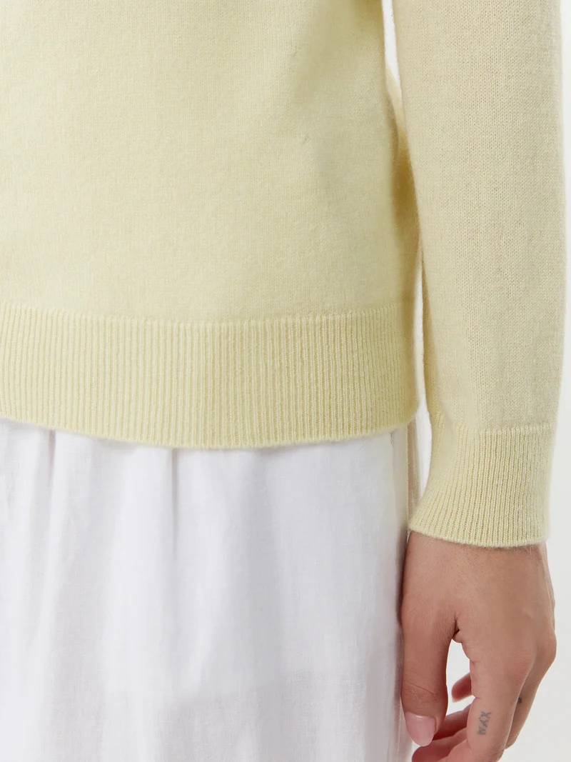 Basic V-Ausschnitt Kaschmirstrickjacke