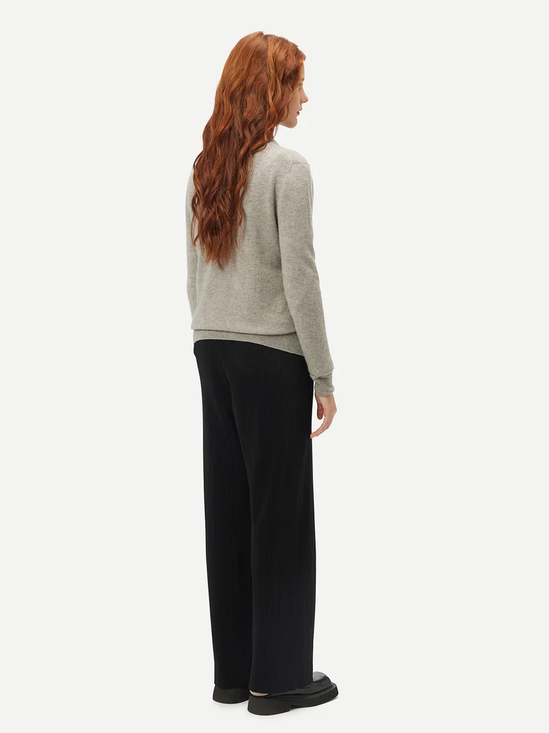 V-Ausschnitt Kaschmirstrickjacke