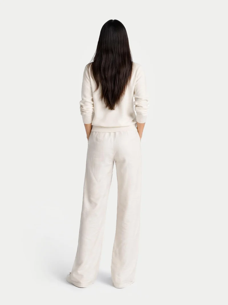 Basic V-Ausschnitt Kaschmirpullover