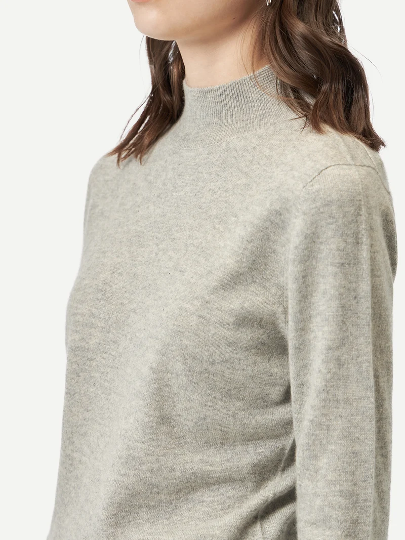 Basic Stehkragenpullover aus Kaschmir