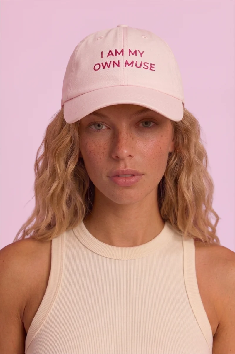 Muse Embroidered Cap - Light Pink