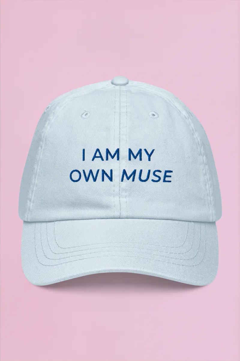 Muse Embroidered Cap - Sky Blue