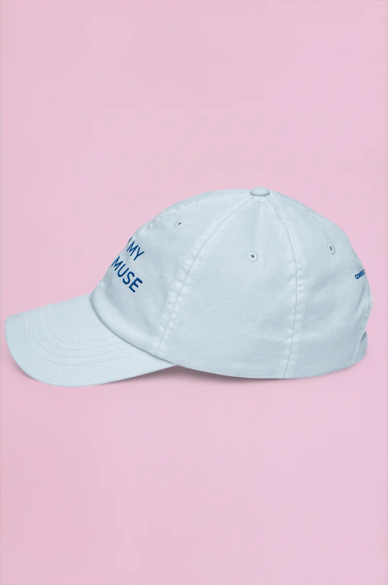 Muse Embroidered Cap - Sky Blue