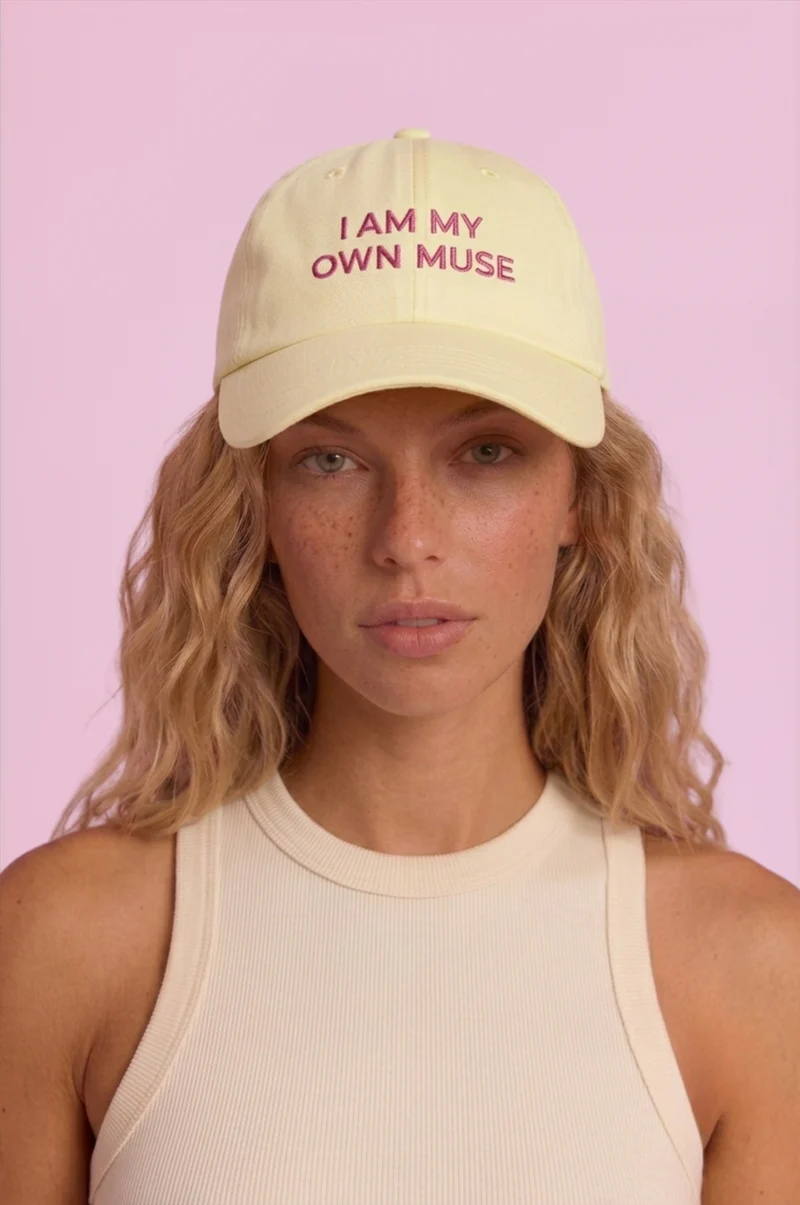 Muse Embroidered Cap - Butter
