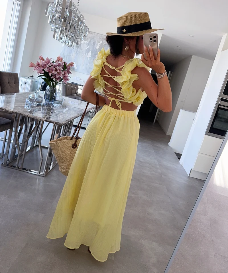Maxi Kleid Zalya Gelb