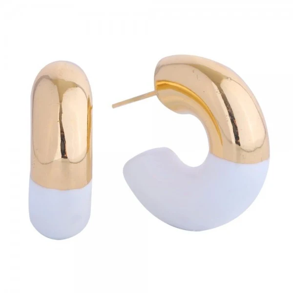 Judson & Company Two-Tone Hoop Earrings