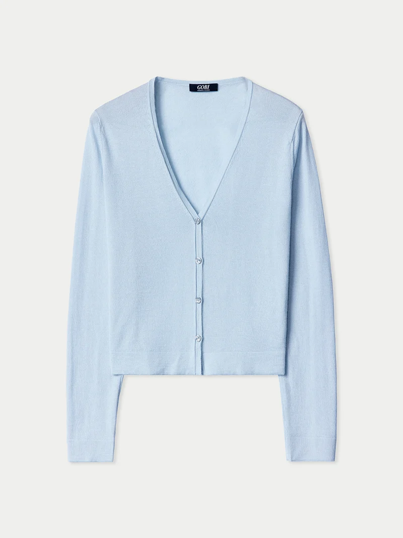 Leichte Strickjacke aus Kaschmir-Seide