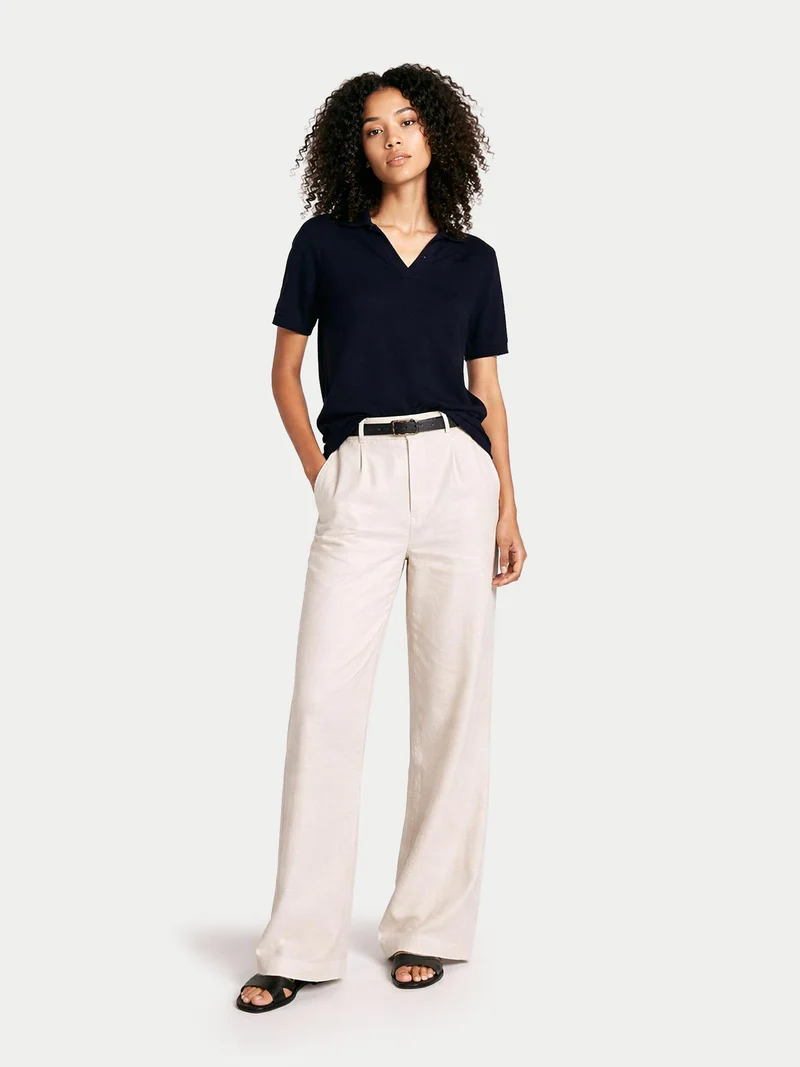 Damen-Polo aus Kaschmir-Seide