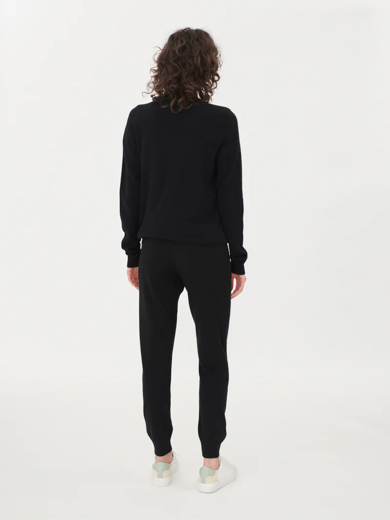 Basic Kaschmirstrickjacke mit Reißverschluss