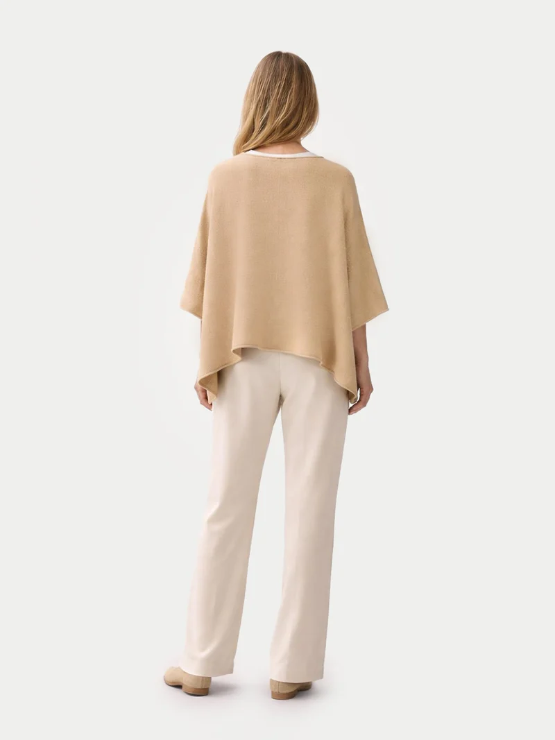 Timeless Kaschmir-Poncho mit Bootsausschnitt